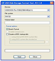 HP USB Disk Storage Format Tool