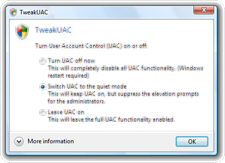 Tweak UAC